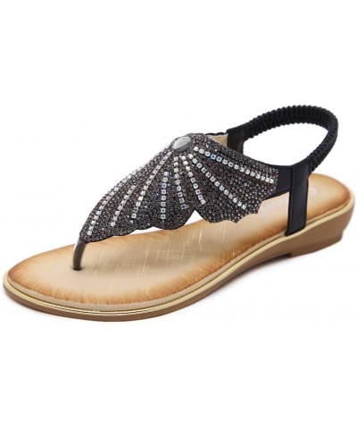 Women's Ladies Shoes Summer Sandals Flops Flip Casual Women's Sandals Sandals (Gold, 6) Black 8.5 $13.14 Sandals