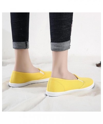 Women's Fashion Slip On Canvas Sneakers Lightweight Loafers for Women Breathable Slip on Sneakers Comfortable Casual Shoes Lo...