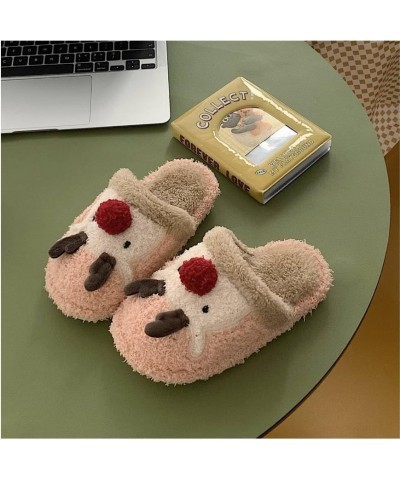 Slippers for women indoor and outdoor men fluffy cute slippers Retro Soft Plush Warm Slip-on Slippers, Cozy Indoor Outdoor Sl...