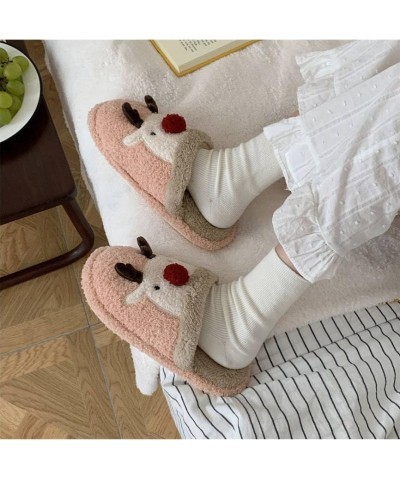 Slippers for women indoor and outdoor men fluffy cute slippers Retro Soft Plush Warm Slip-on Slippers, Cozy Indoor Outdoor Sl...