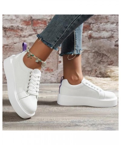 women tennis shoes Fashion Women's Casual Shoes Breathable Slip-on Flats Outdoor Leisure Sneakers Z-09 White $21.35 Athletic ...