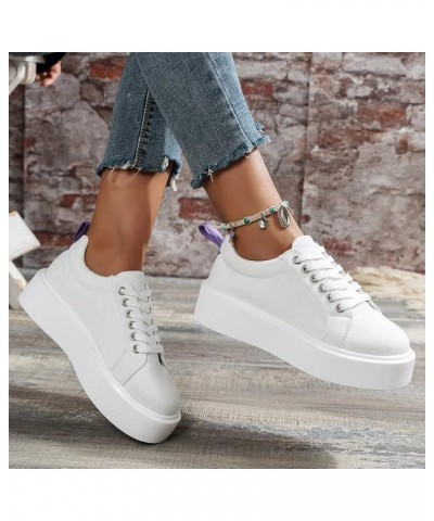 women tennis shoes Fashion Women's Casual Shoes Breathable Slip-on Flats Outdoor Leisure Sneakers Z-09 White $21.35 Athletic ...