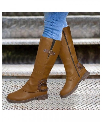 Black Platform Boots, Short Booties, Winter Boots Gogo Boots for Women Snow Boots Classic Mid Calf Boots Brown 3 $24.07 Boots