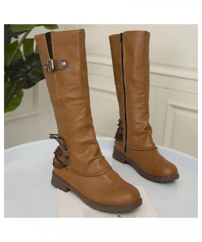 Black Platform Boots, Short Booties, Winter Boots Gogo Boots for Women Snow Boots Classic Mid Calf Boots Brown 3 $24.07 Boots