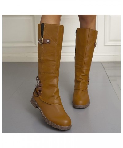 Black Platform Boots, Short Booties, Winter Boots Gogo Boots for Women Snow Boots Classic Mid Calf Boots Brown 3 $24.07 Boots