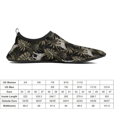 Leopard On Leaves Water Shoes Barefoot Aqua Pool Socks for Beach Swim Walking 11/12men $17.04 Athletic Shoes