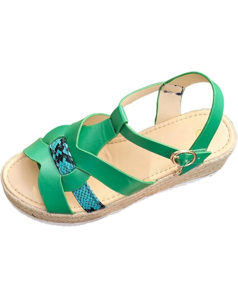 sandals Women Girls' Flats Flip Flops Women Slides Women Platform Tennis Shoes Women Wedges Black Heeled sandals For W Green ...