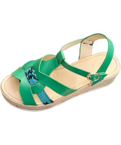 sandals Women Girls' Flats Flip Flops Women Slides Women Platform Tennis Shoes Women Wedges Black Heeled sandals For W Green ...