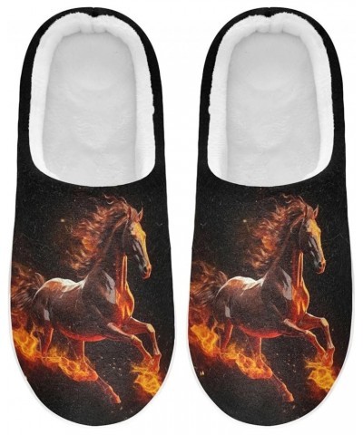 Fire Water Flame Dragon Animal Slippers for Women Men Indoor Slippers Memory Foam Fuzzy Slippers House Shoes for Indoor Outdo...