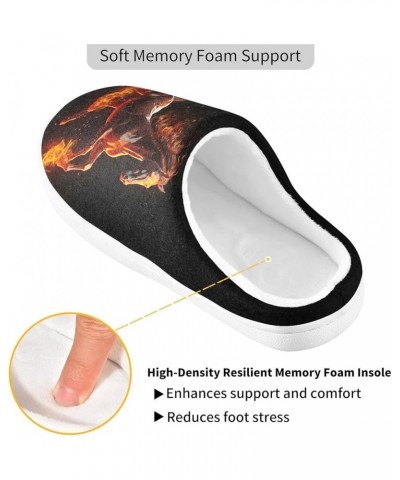 Fire Water Flame Dragon Animal Slippers for Women Men Indoor Slippers Memory Foam Fuzzy Slippers House Shoes for Indoor Outdo...