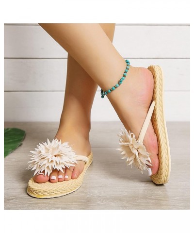 Gold Sandals For Women Pointed Toe Flats Flip Flops Women Slides Women Platform Pumps Squat Wedge Block Women Heeled S Beige ...