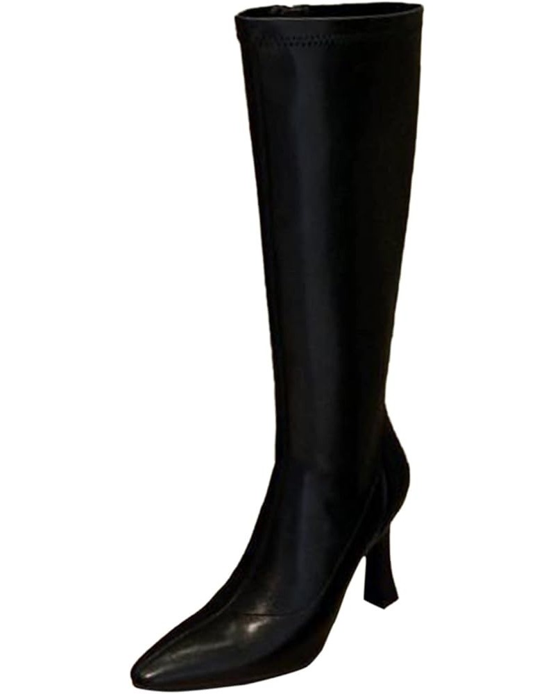 Chunky Block High Heels Women Shoes Thick Platform Autumn Winter Knee High Boots Womens Knee High Boots Size 13 Black $31.38 ...