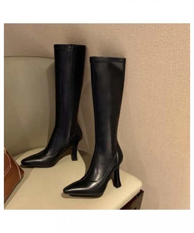 Chunky Block High Heels Women Shoes Thick Platform Autumn Winter Knee High Boots Womens Knee High Boots Size 13 Black $31.38 ...