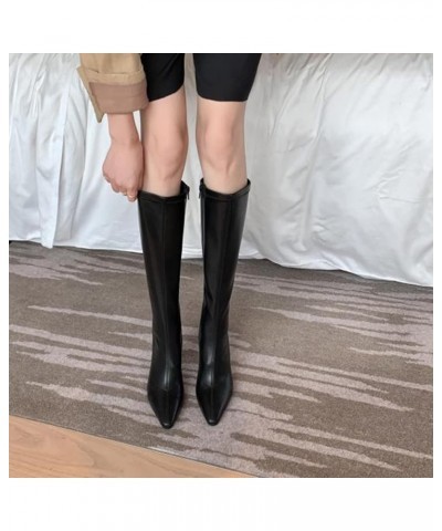 Chunky Block High Heels Women Shoes Thick Platform Autumn Winter Knee High Boots Womens Knee High Boots Size 13 Black $31.38 ...