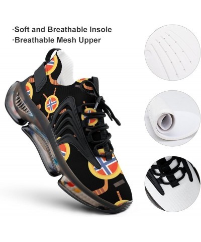 Hockey in Norway Women's Running Shoes Non Slip Breathable Sneakers for Walking Travel 11.5women/9.5men $33.54 Athletic Shoes