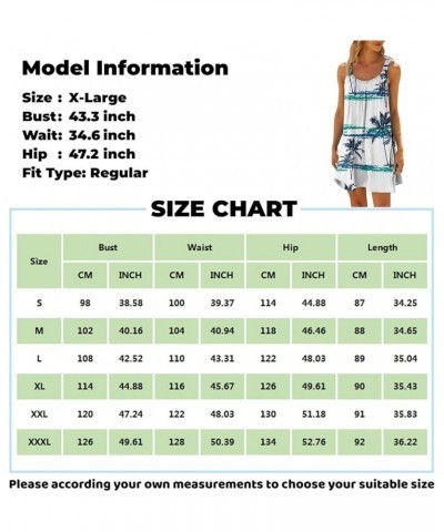 Dresses for Women 2024, Women's Hawaiian Tropical Printed Halter Neck Sleeveless Beach Summer Dress, S XXXL 1- Sky Blue $10.0...