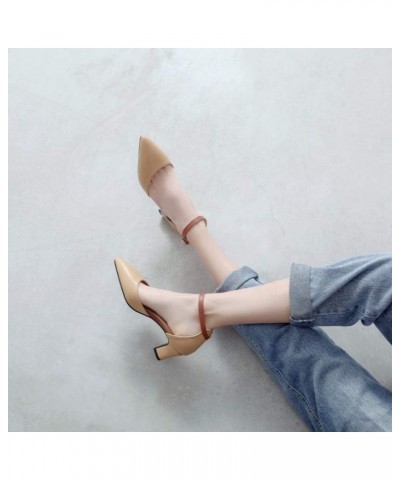 Women Elegant Dress Shoes with Kitten Heel and Pointed Toe Yellow $21.14 Pumps