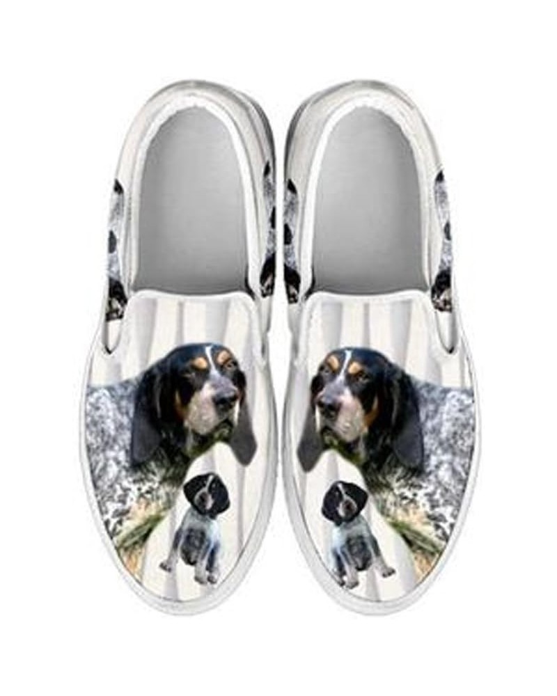 Women's Slip Ons-Cute Dogs Print Slip Ons Shoes for Women (Choose Your Breed) Bluetick Coonhound $49.35 Loafers & Slip-Ons