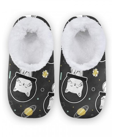 House Slippers Universe Space Planet Cat Soft Coral Fleece Fuzzy Slippers Socks for Women Men Girls Boys Indoor Outdoor $31.3...