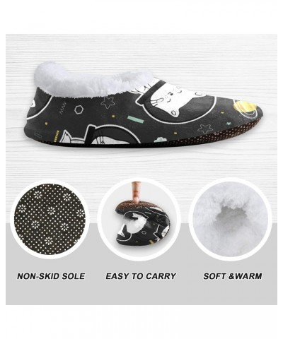 House Slippers Universe Space Planet Cat Soft Coral Fleece Fuzzy Slippers Socks for Women Men Girls Boys Indoor Outdoor $31.3...