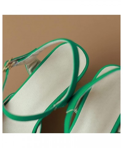 Women Ankle Strap Wedding Kitten Heels Sandals Dress Green 3 $22.49 Sandals