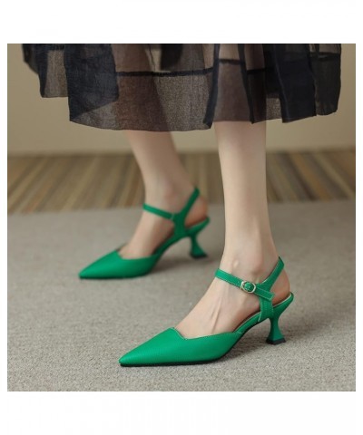 Women Ankle Strap Wedding Kitten Heels Sandals Dress Green 3 $22.49 Sandals