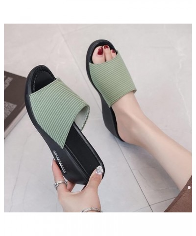 Ladies Wedges Platforms Beach Fashion Casual Shoes Sandals Slippers Shoes Women's slipper S Slippers Women Size 9 Green $14.9...