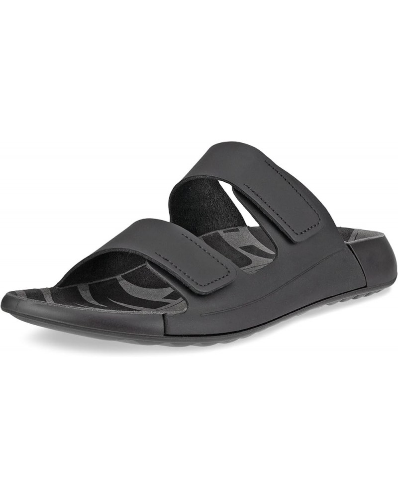 womens Cozmo Two Band Slide Sandal Black $32.16 Outdoor Shoes