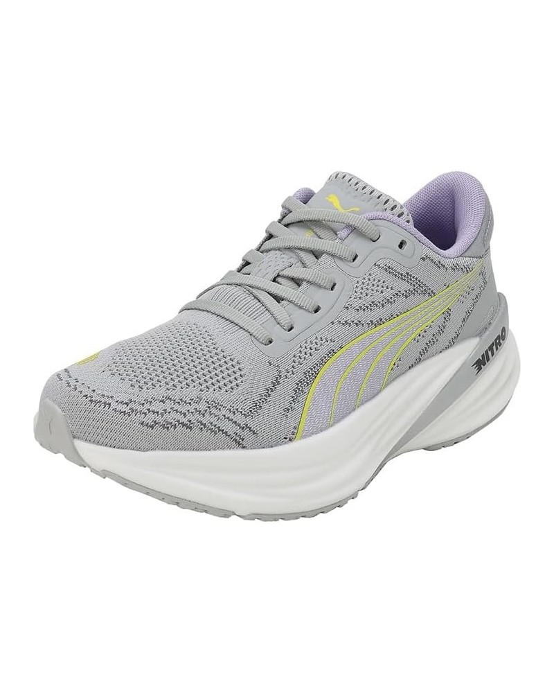 PUMA(プーマ) Women's Running Shoe Ash Gray-white-yellow Burst-vivid Violet $73.41 Outdoor Shoes