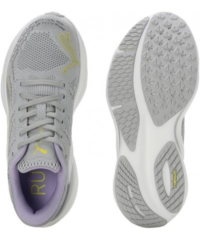 PUMA(プーマ) Women's Running Shoe Ash Gray-white-yellow Burst-vivid Violet $73.41 Outdoor Shoes