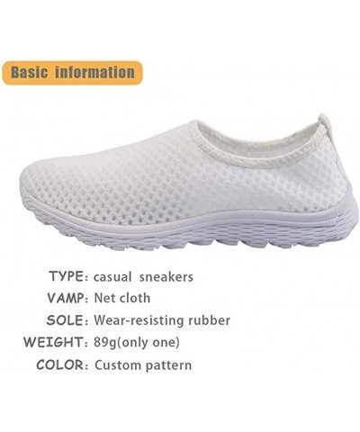 Trendy Sneakers for Women Running Shoes Casual Mesh Flats Non Slip Hiking Training Shoes Breathable Knit Geometry $13.00 Outd...