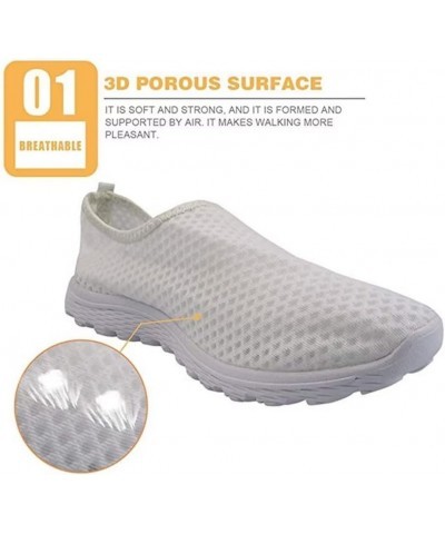 Trendy Sneakers for Women Running Shoes Casual Mesh Flats Non Slip Hiking Training Shoes Breathable Knit Geometry $13.00 Outd...