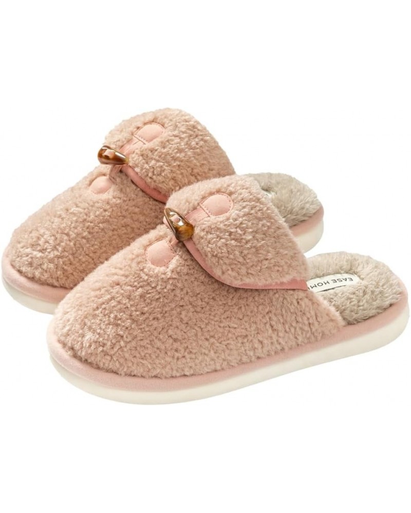 Women's House Slippers Fuzzy Slip On Winter Memory Foam Slipper Plush Fleece Lining Indoor Outdoor Cozy Men's Non-Slip Bedroo...