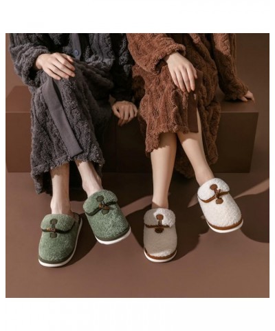 Women's House Slippers Fuzzy Slip On Winter Memory Foam Slipper Plush Fleece Lining Indoor Outdoor Cozy Men's Non-Slip Bedroo...