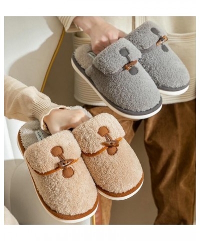 Women's House Slippers Fuzzy Slip On Winter Memory Foam Slipper Plush Fleece Lining Indoor Outdoor Cozy Men's Non-Slip Bedroo...