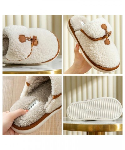 Women's House Slippers Fuzzy Slip On Winter Memory Foam Slipper Plush Fleece Lining Indoor Outdoor Cozy Men's Non-Slip Bedroo...