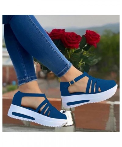 High Chunky Heels for Women Open Toe Strappy Lace Up Espadrille Block Chunky Casual Sandals Comfort Flip-Flop Shoes 62-hyems-...