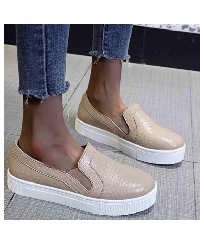 Calzado Deportivo de Mujer, Women Running Shoes Fashion Tennis Athletic Walking Gym Sports Sneakers Khaki $14.09 Fashion Snea...