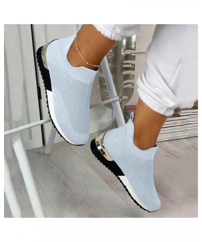 Women Outdoor Breathable Sports Sneaker Mesh Comfortable Lightweight Shoes Women's Black Non Slip Shoes Elastic Laces Sneaker...