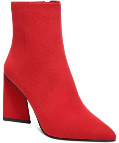 Womens Asya Zipper Booties Red Mc $18.05 Boots