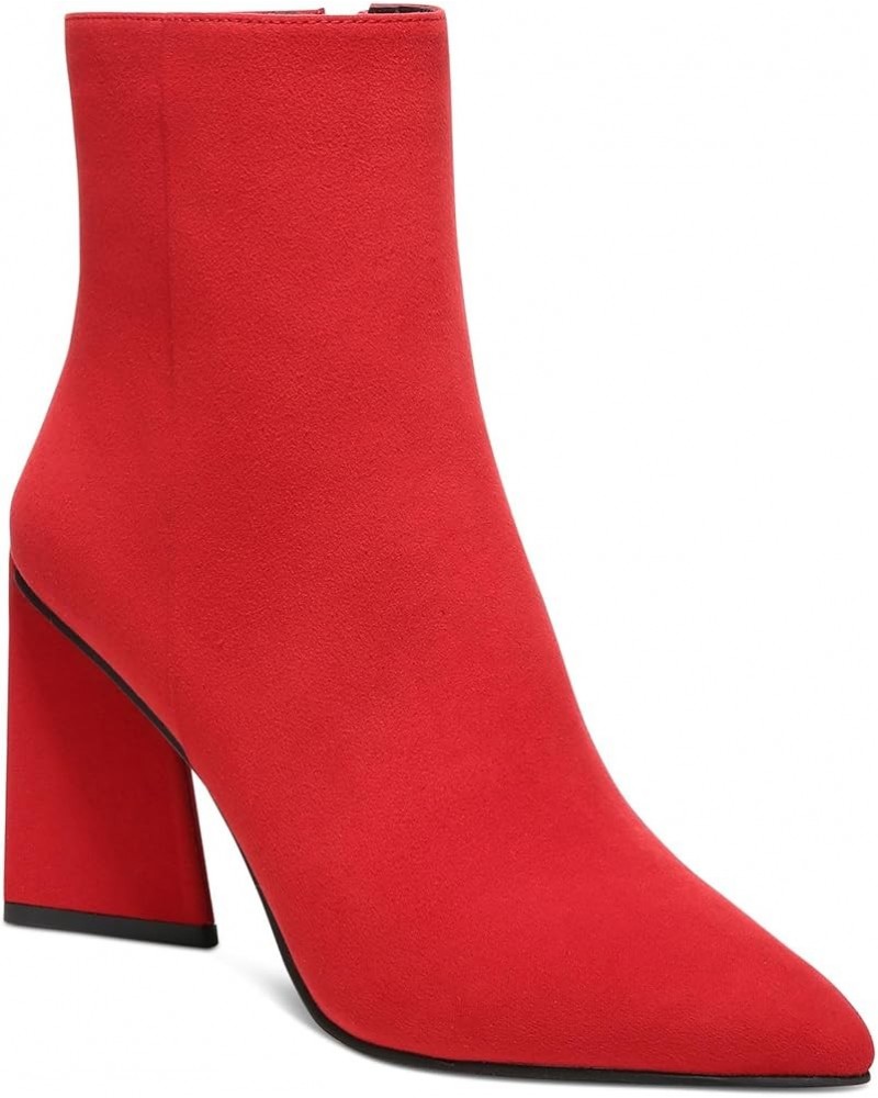 Womens Asya Zipper Booties Red Mc $18.05 Boots