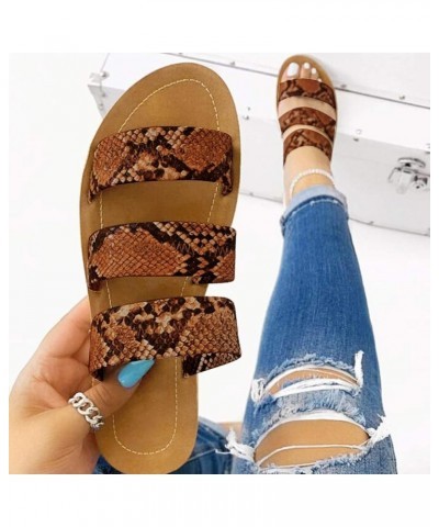 Women's Sandals Wedges Heel Vintage Roman Casual Summer Ankle Buckle Strap Zip Up Beach Comfort Sandals for Womens Brown $14....