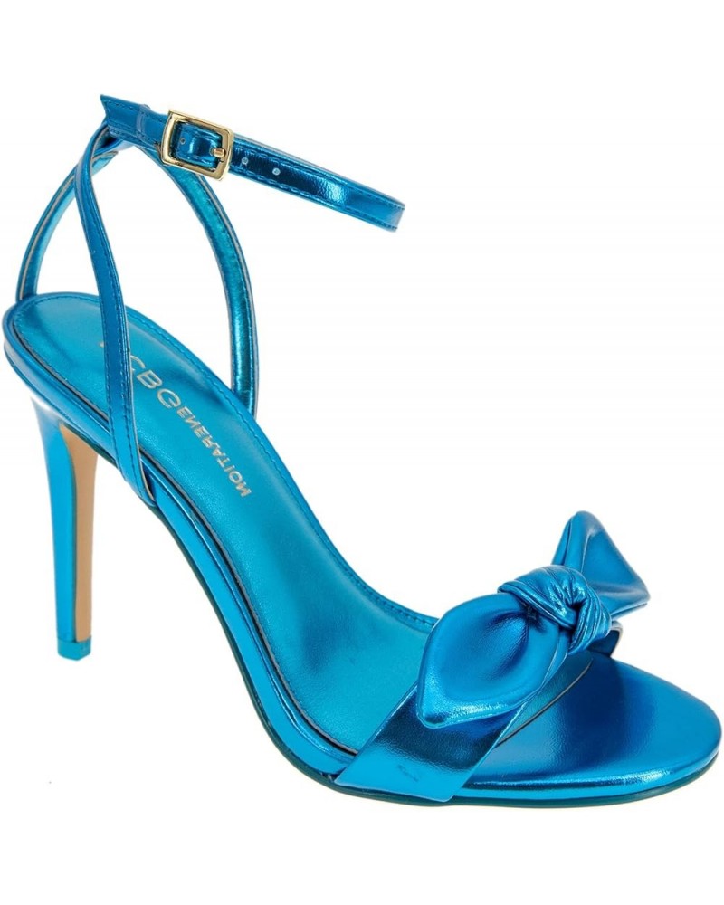 Women's Jamina Heeled Sandal Electric Blue Metal $36.20 Sandals