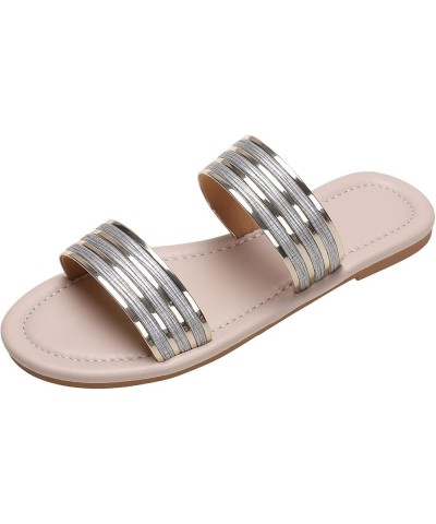 Fashion Women Beach Slip On Soft Sole Casual Open Toe Non Slip Flat Breathable Slippers Shoes Sandals Comfortable Slippers Wo...