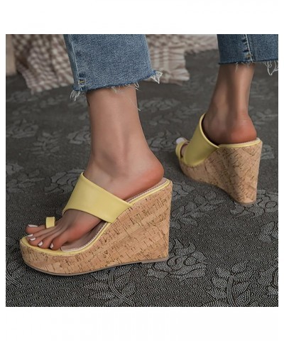 Women Summer Slip On Sandals Wedge Platform Slipper Outdoor Dress Heeled Sandals Casual Comfort Slippers Slipper Sandals Shoe...