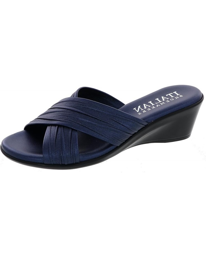 Women's Kenny Sandal Metallic Blue $16.27 Sandals