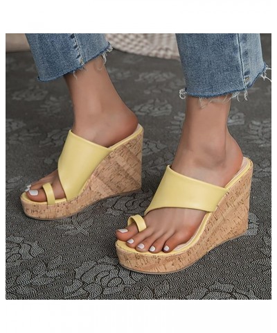 Women Summer Slip On Sandals Wedge Platform Slipper Outdoor Dress Heeled Sandals Casual Comfort Slippers Slipper Sandals Shoe...