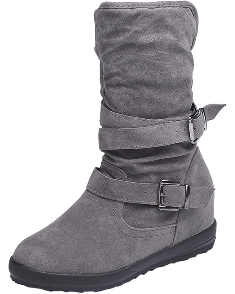 Motorcycle Boots for Women White Combat Boots Knee High Boots for Women Sexy Women'S Ankle Boot Grey-d $22.17 Boots