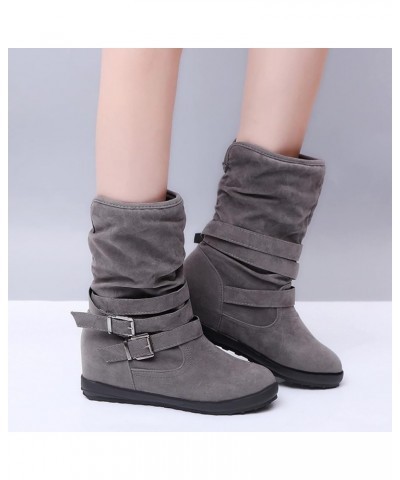 Motorcycle Boots for Women White Combat Boots Knee High Boots for Women Sexy Women'S Ankle Boot Grey-d $22.17 Boots