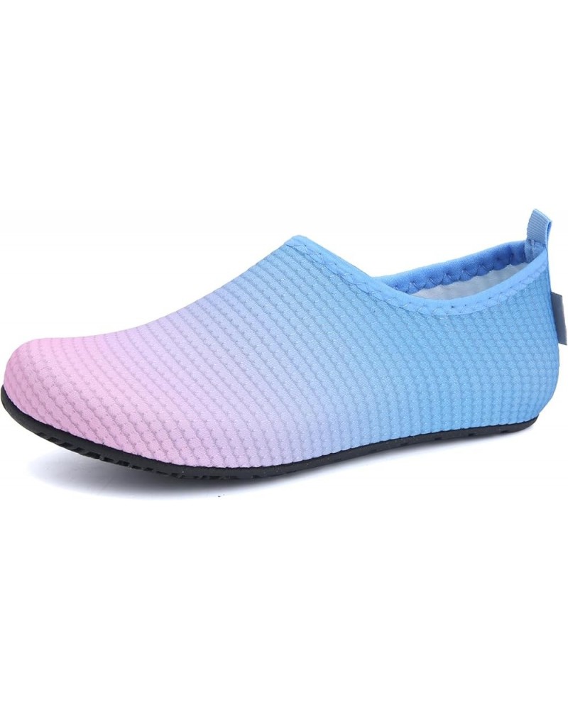 Womens and Mens Kids Water Shoes Barefoot Quick-Dry Aqua Socks for Beach Swim Surf Yoga Exercise Gradient Purple $8.38 Athlet...